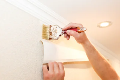 Pose de papier peint à Colombe — revêtements muraux et toiles de verre